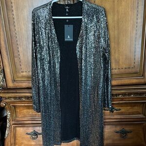 Jules & Leopold Metallic Black Cape
